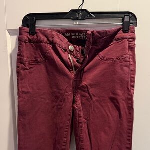 Women's American Eagle Maroon Jeans